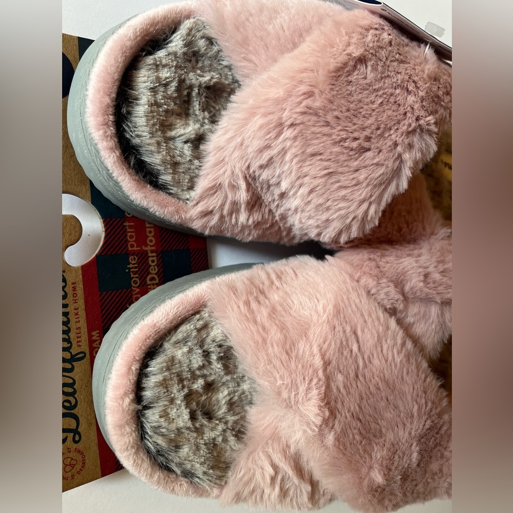 NWOT Women’s Dearforms Cross Band Slide Slippers - Picture 6 of 6